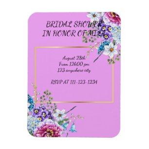 BRIDAL SHOWER INVITATION MAGNET