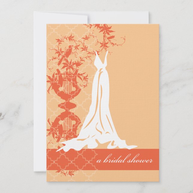 Bridal Shower Invitation  |  Orange (Front)