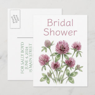 Bridal shower invitation postcards