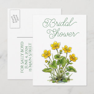 Bridal shower invitation postcards