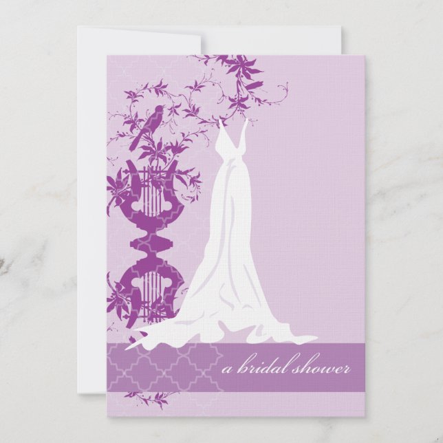 Bridal Shower Invitation  |  Purple (Front)