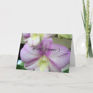 Bridal Shower Invitation Purple and White Orchids