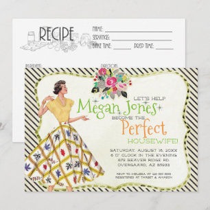 Bridal Shower Invitation Retro Housewife
