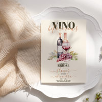 Bridal Shower Invitation RoseGold Vino before Vows