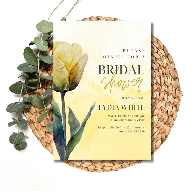 Bridal Shower Invitation Tulip Floral Bridal Showe (Creator Uploaded)