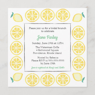 Bridal Shower Invitation w/ Green Accent