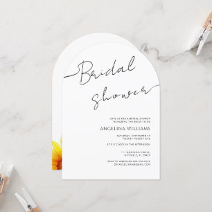 Bridal Shower Invitation Watercolor Sunflower