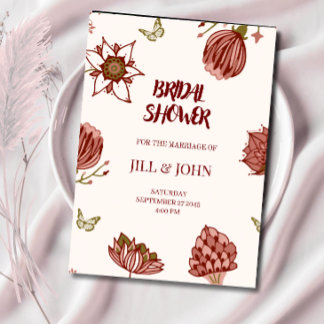 Bridal Shower Invitation Wedding Botanical