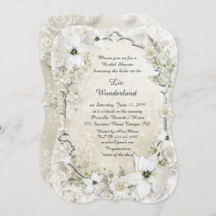 Bridal Shower invitation,Winter Wonderland,bracket Invitation