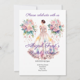 Bridal Shower invitation with editable text