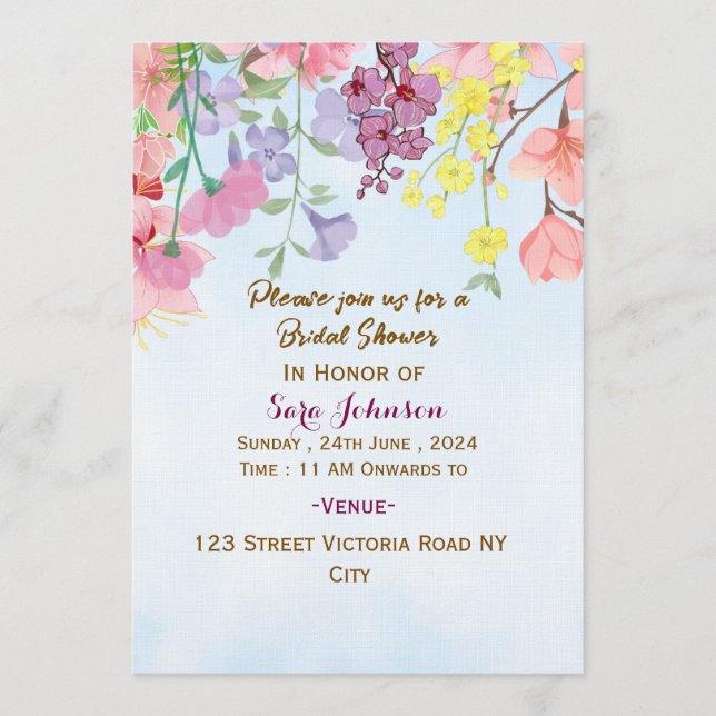 Bridal Shower Invitations  (Front)