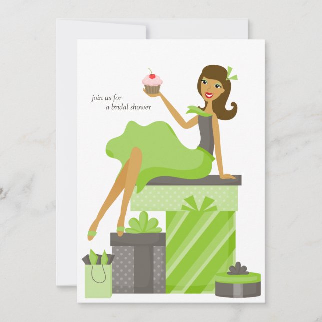 Bridal Shower Invitations {Brunette Brides} (Front)