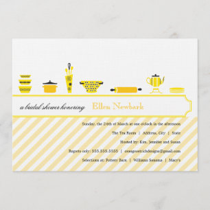Bridal Shower Invitations Yellow