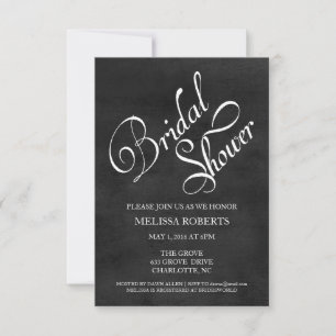 Bridal Shower Invite Chalkboard Script