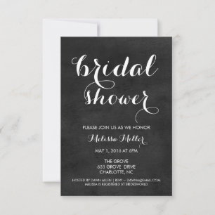 Bridal Shower Invite Chalkboard Script