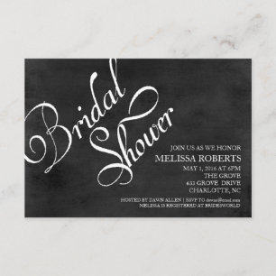 Bridal Shower Invite Chalkboard Script