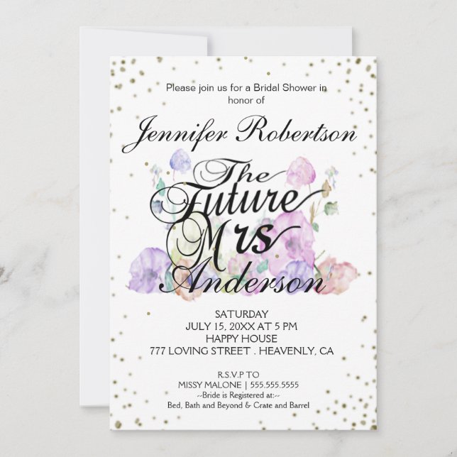 Bridal Shower Invite | Future Mrs (Front)