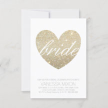 Bridal Shower Invite | Heart Fab Bride script