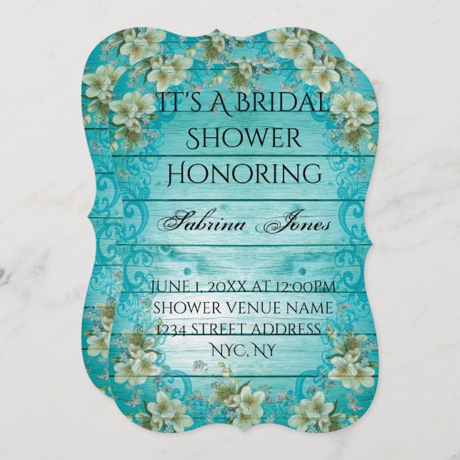 Bridal Shower Invite Personalise Destiny Destiny'S (Front/Back)