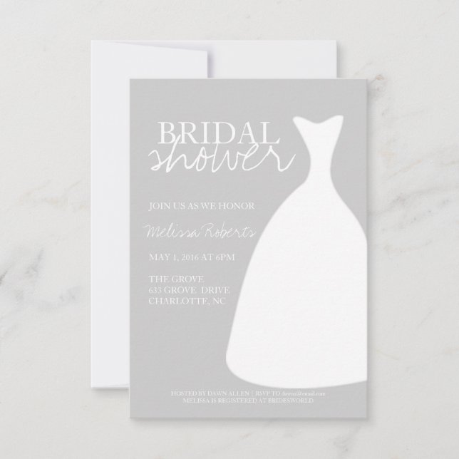 Bridal Shower Invite | Silhouette (Front)