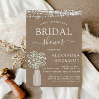 Bridal Shower Kraft Paper Farmhouse String Lights