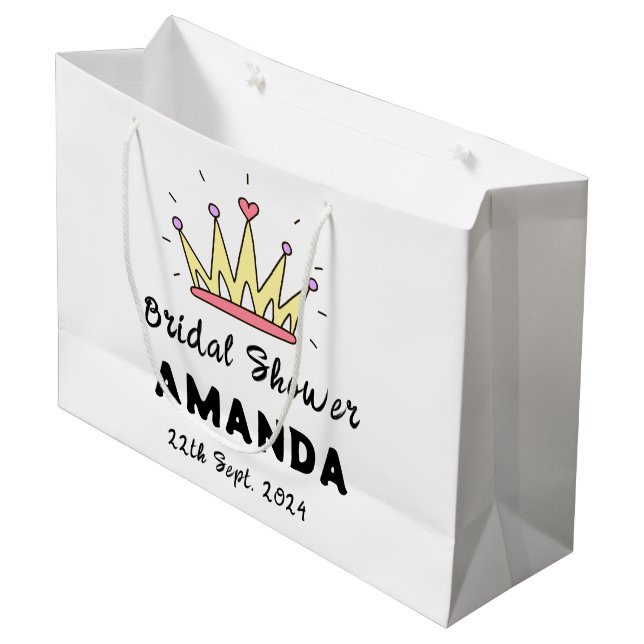 Bridal Shower Large Gift Bag (Front Angled)