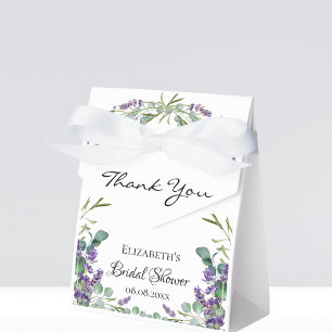 Bridal Shower lavender eucalyptus thank you  Favour Box