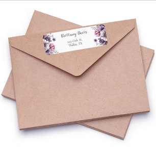 Bridal Shower Lavender Floral Return Address