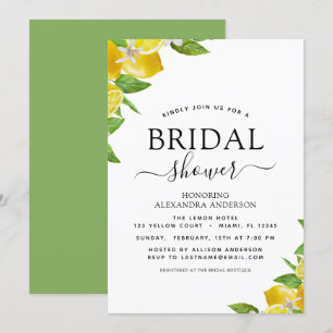 Bridal Shower Lemon Citrus Summer Invitation