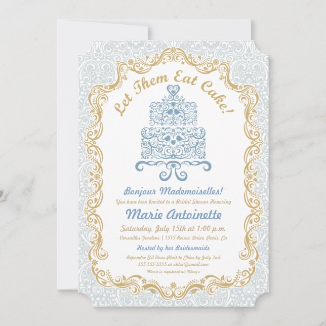Bridal Shower Let Them Eat Cake Invitation (Front)