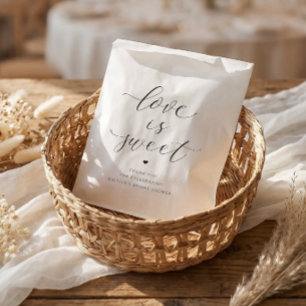 Bridal Shower Love is Sweet Elegant Heart Favour Bags