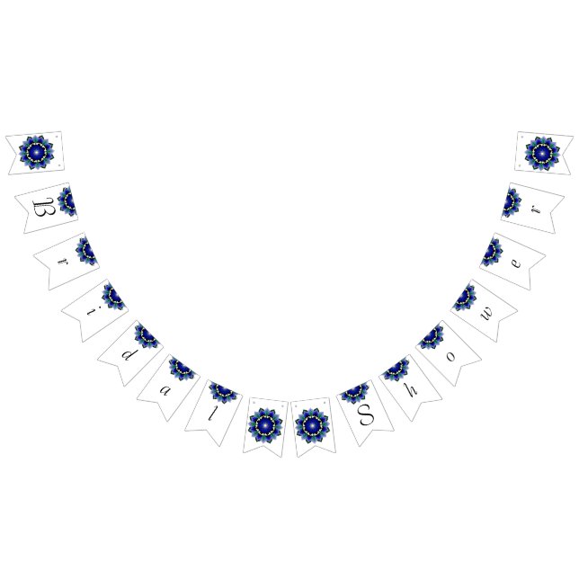 Bridal shower. Mandala in dark blue Bunting (All)