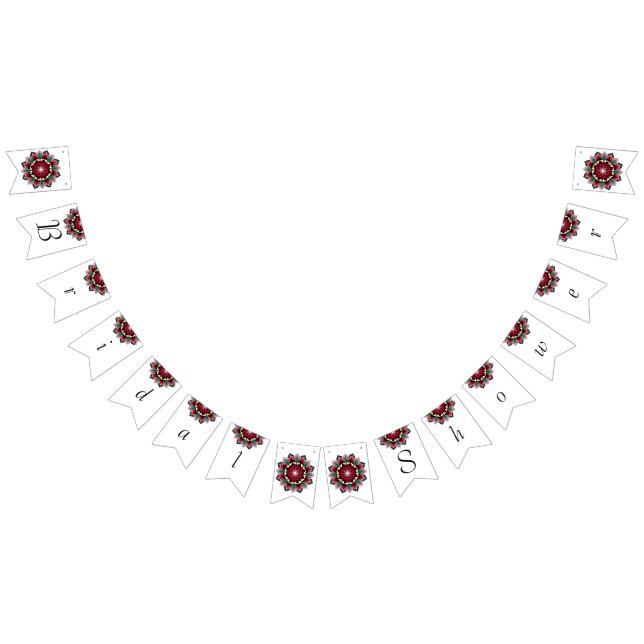 Bridal shower. Mandala in deep pink Bunting (All)