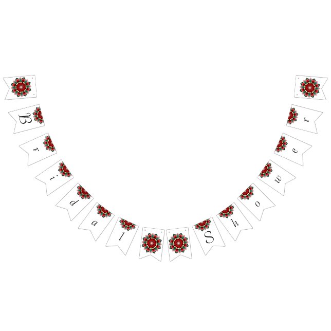 Bridal shower. Mandala in red Bunting (All)