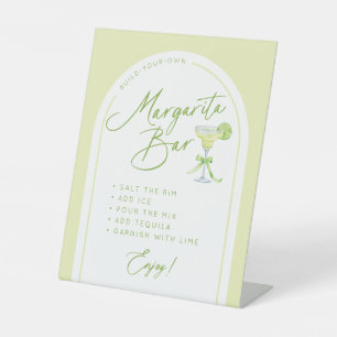 Bridal Shower Margarita Bar Instructions Pedestal Sign
