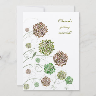 Bridal Shower Nature Dahlia Custom Invitation