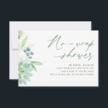 Bridal Shower No Wrap Gift Tag Succulent Cactus RSVP Card<br><div class="desc">No Wrap Bridal Shower Gift Tag Insert: Watercolor Succulents. Send this gift tag along with your bridal or wedding shower invitations to let your guests know not to wrap their gifts. This is a larger card (3.5 x 5), but you can buy it in fewer quantities than the smaller card...</div>