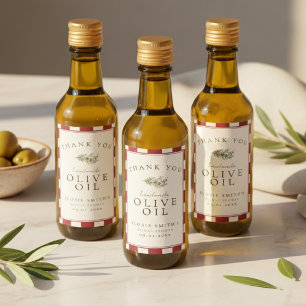 Bridal Shower Olive Oil Mini Bottle Label