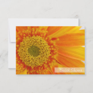 Bridal Shower Orange Flower Invitation