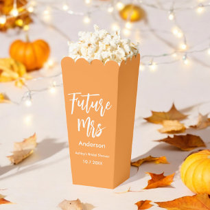 Bridal Shower Orange Future Mrs Favour Box