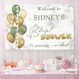 Bridal Shower. Pajama party Banner