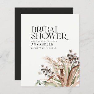 Bridal shower pampas eucalyptus modern rustic boho