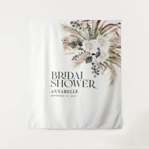 Bridal shower pampas grass modern elegant natural  tapestry