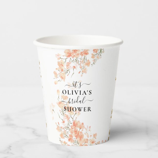 Bridal Shower Paper Cups (Front)