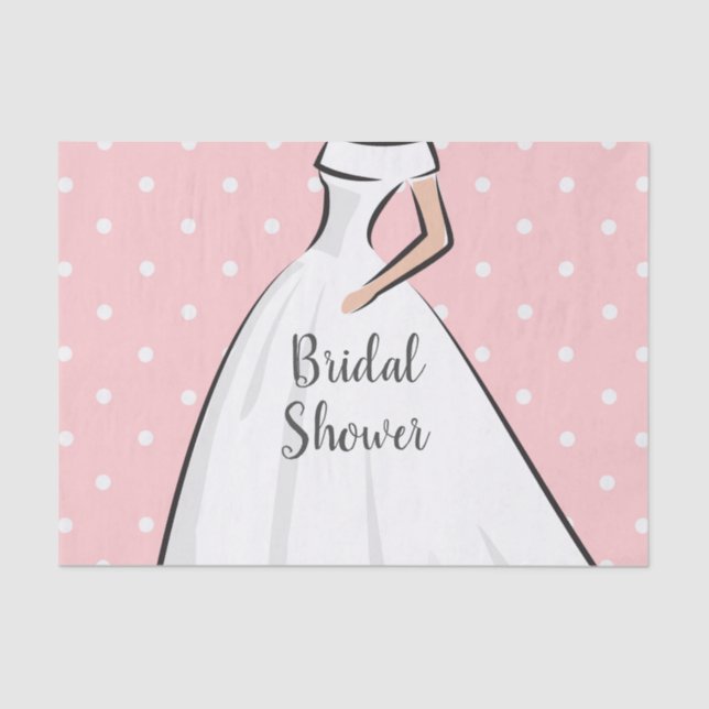 bridal shower party Elegant Wedding Dress Clipart  Tissue Paper (Front)