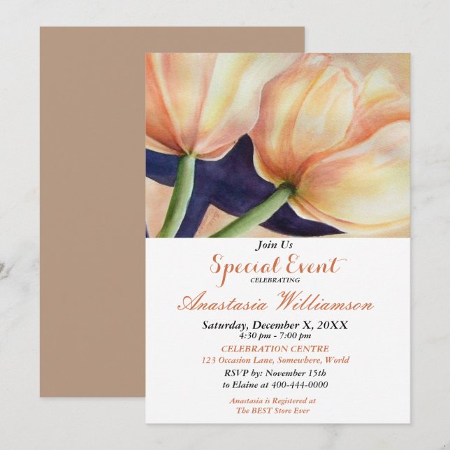 BRIDAL SHOWER PARTY EVENT INVITE (Front/Back)