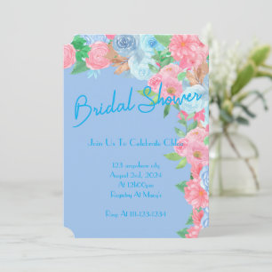 BRIDAL SHOWER PASTEL FLORAL INVITATION