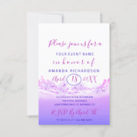 Bridal Shower Pastels Pink Wave Ocean Tropic Ombre