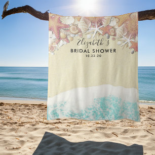 Bridal Shower Photo Backdrop Summer Beach Starfish Tapestry