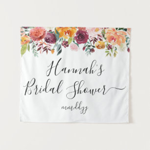 Bridal Shower Photo Booth Backdrop Fall Boho Prop Tapestry